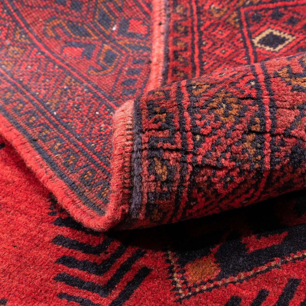 Tappeto afgano - Kunduz - 146 x 104 cm - rosso scuro
