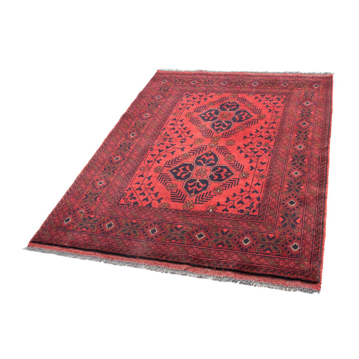 Tappeto afgano - Kunduz - 146 x 104 cm - rosso scuro