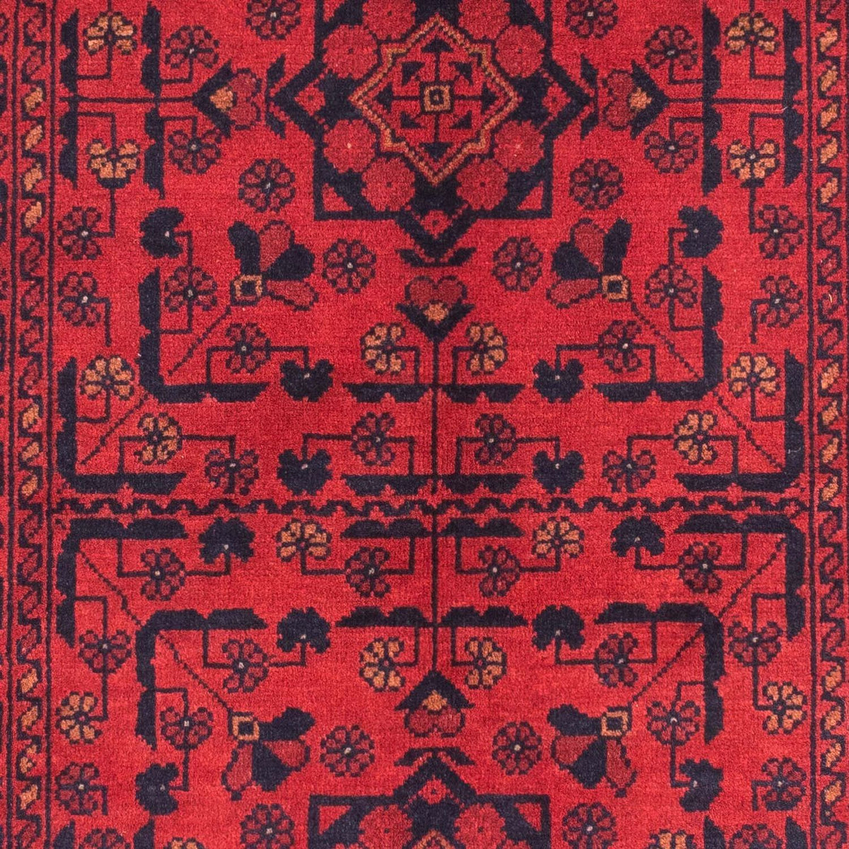 Tappeto afgano - Kunduz - 144 x 98 cm - rosso scuro