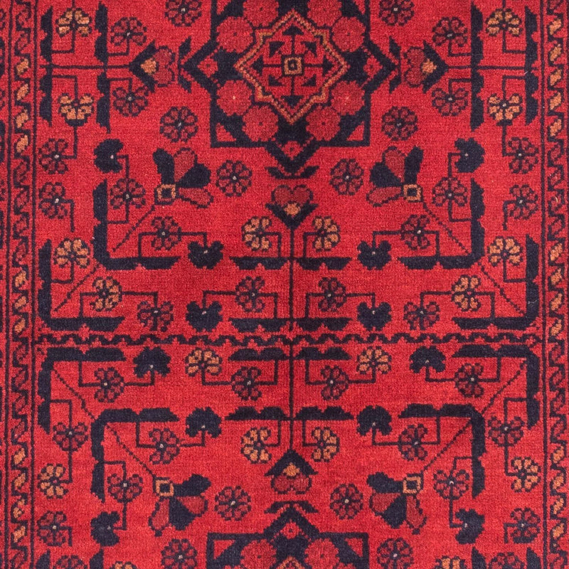 Tappeto afgano - Kunduz - 144 x 98 cm - rosso scuro