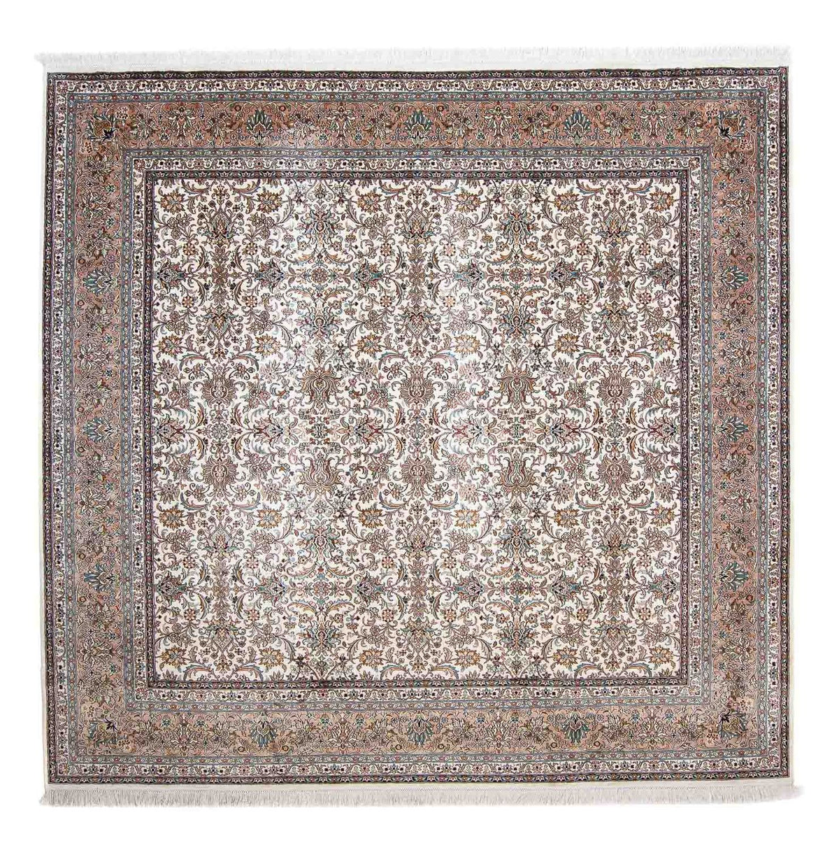 Tappeto di seta - Seta del Kashmir quadrato - 246 x 243 cm - beige