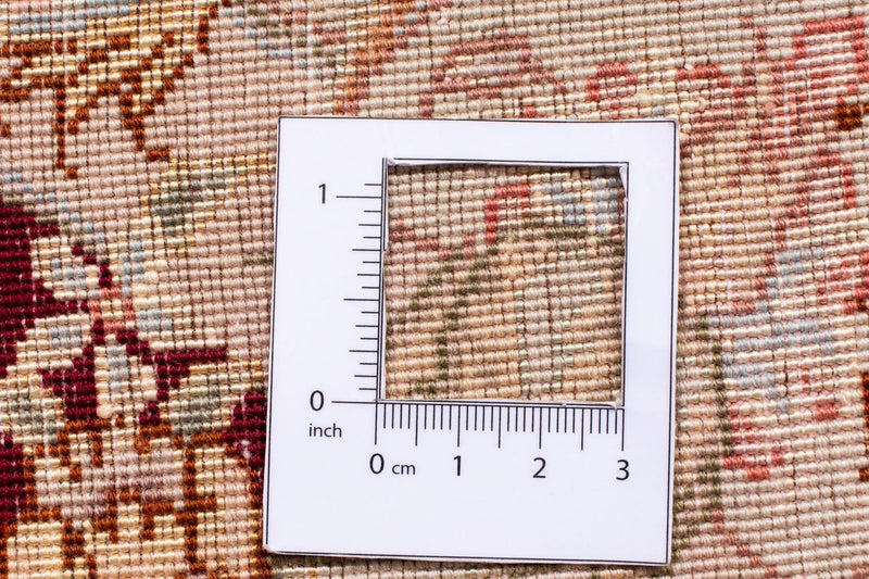 Tappeto Persero - Tabriz - Reale rotondo  - 150 x 150 cm - rosso scuro