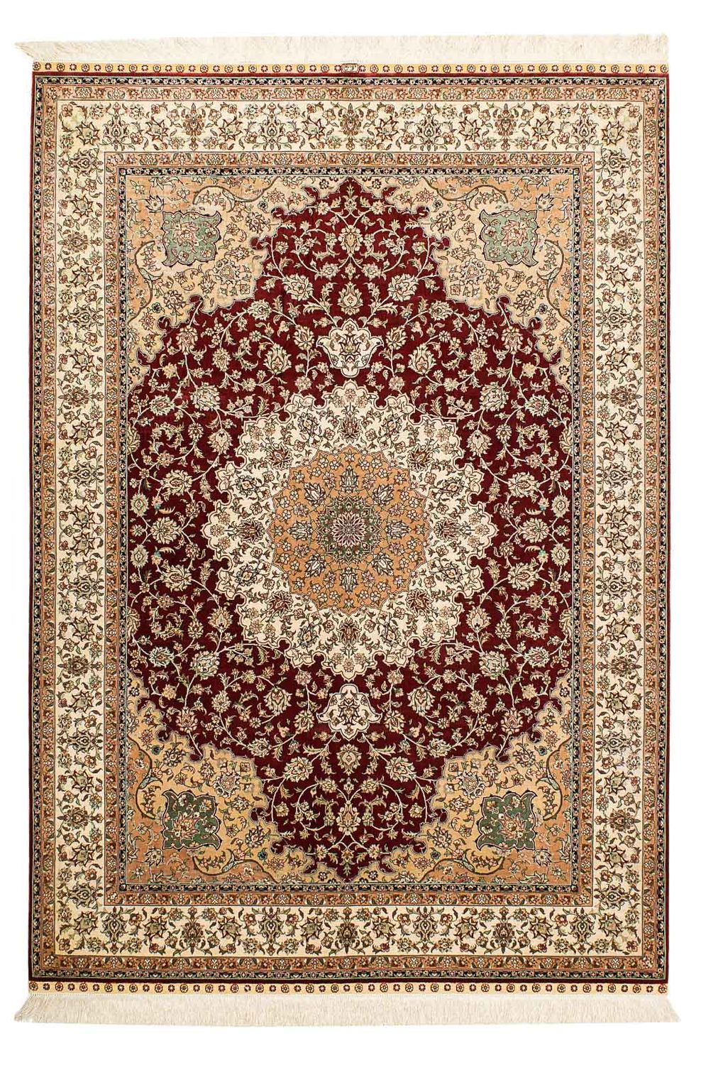 Tappeto di seta - Ghom seta - Premio - 216 x 132 cm - blu scuro