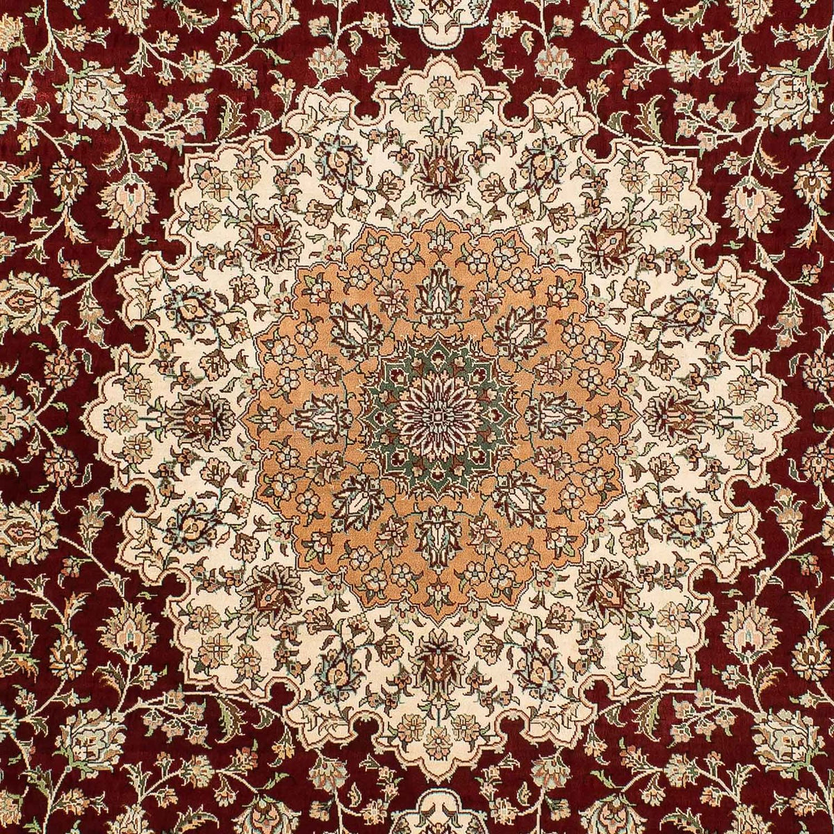 Tappeto di seta - Ghom seta - Premio - 216 x 132 cm - blu scuro