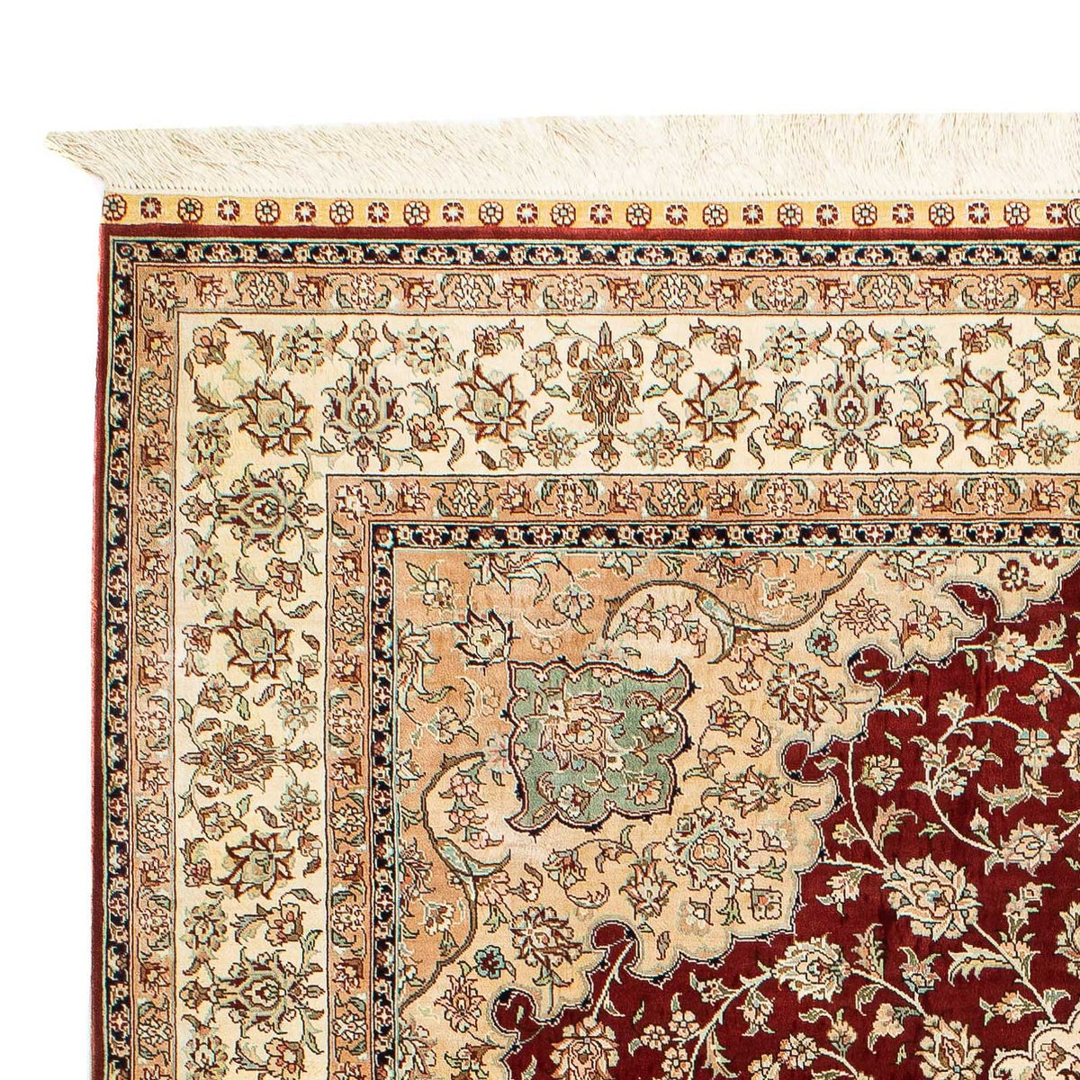 Tappeto di seta - Ghom seta - Premio - 216 x 132 cm - blu scuro