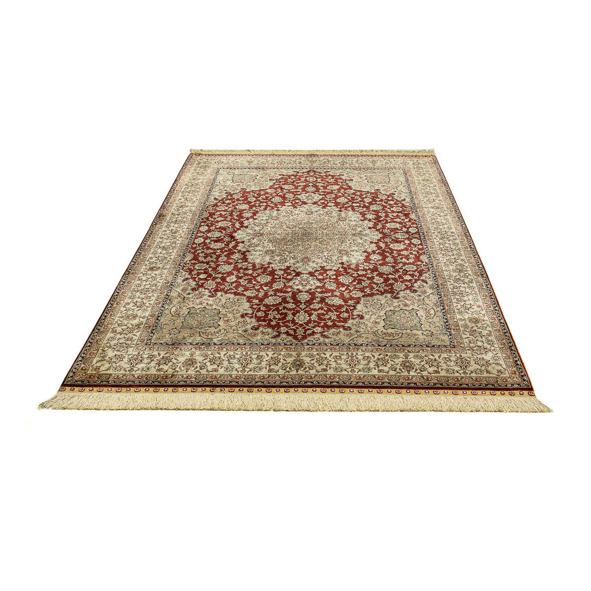 Tappeto di seta - Ghom seta - Premio - 216 x 132 cm - blu scuro