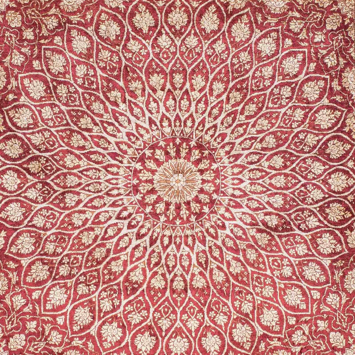 Tappeto Persero - Ghom - 151 x 100 cm - rosso scuro