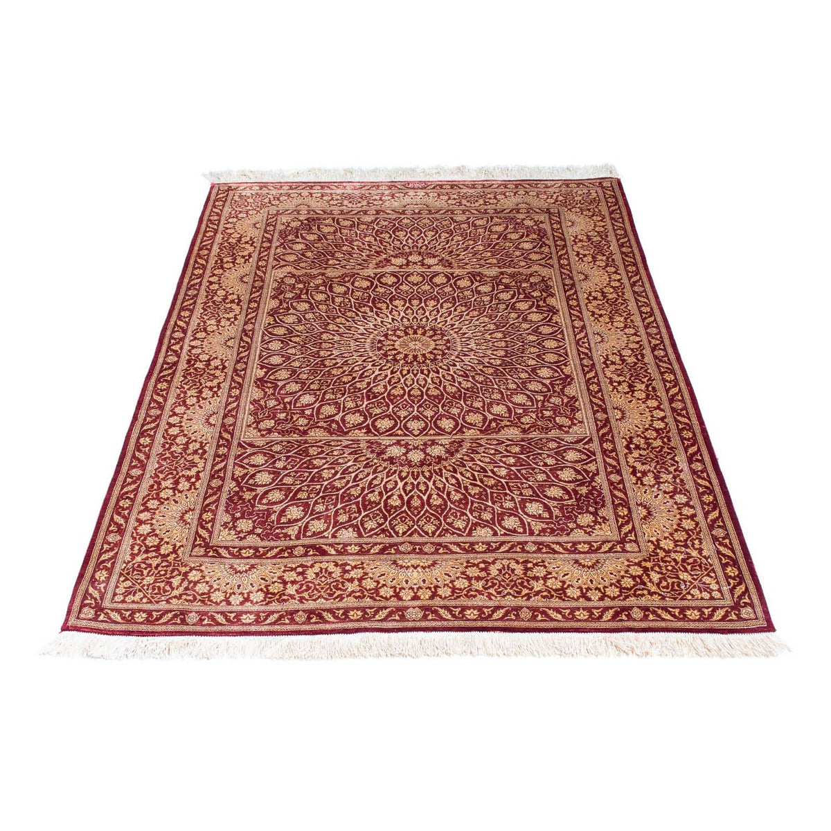 Tappeto Persero - Ghom - 151 x 100 cm - rosso scuro