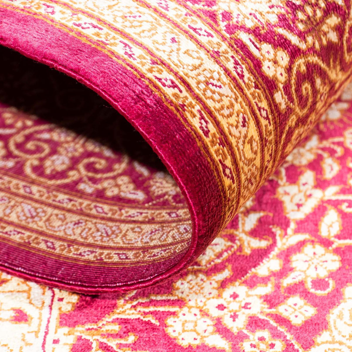 Tappeto Persero - Ghom - 143 x 95 cm - rosso scuro