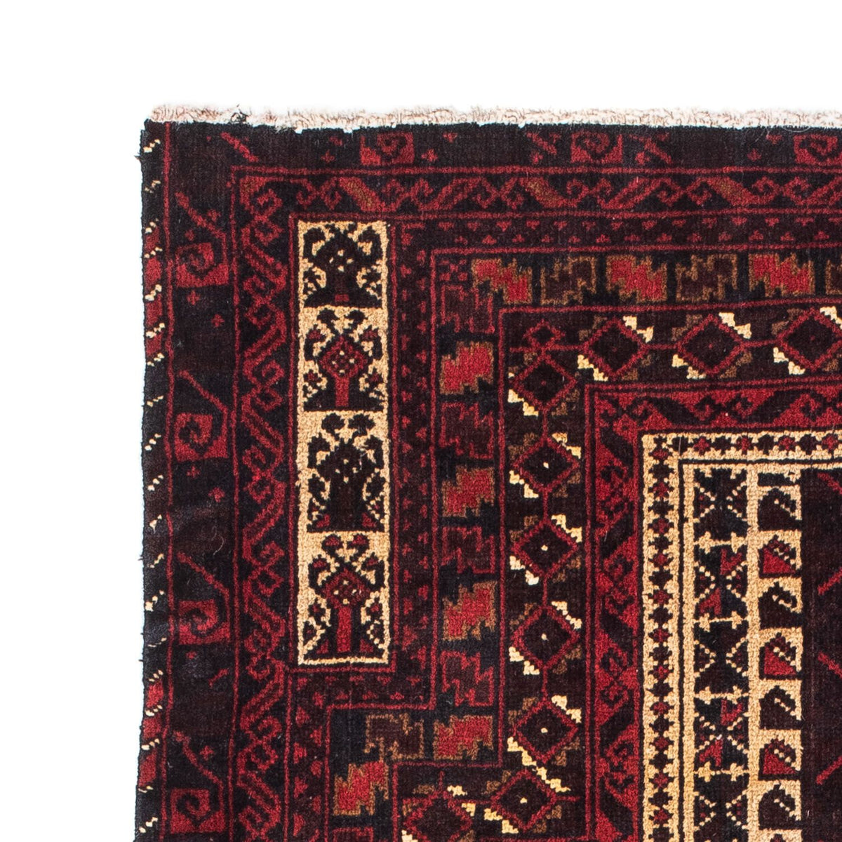 Tappeto Belutsch - 126 x 86 cm - rosso scuro