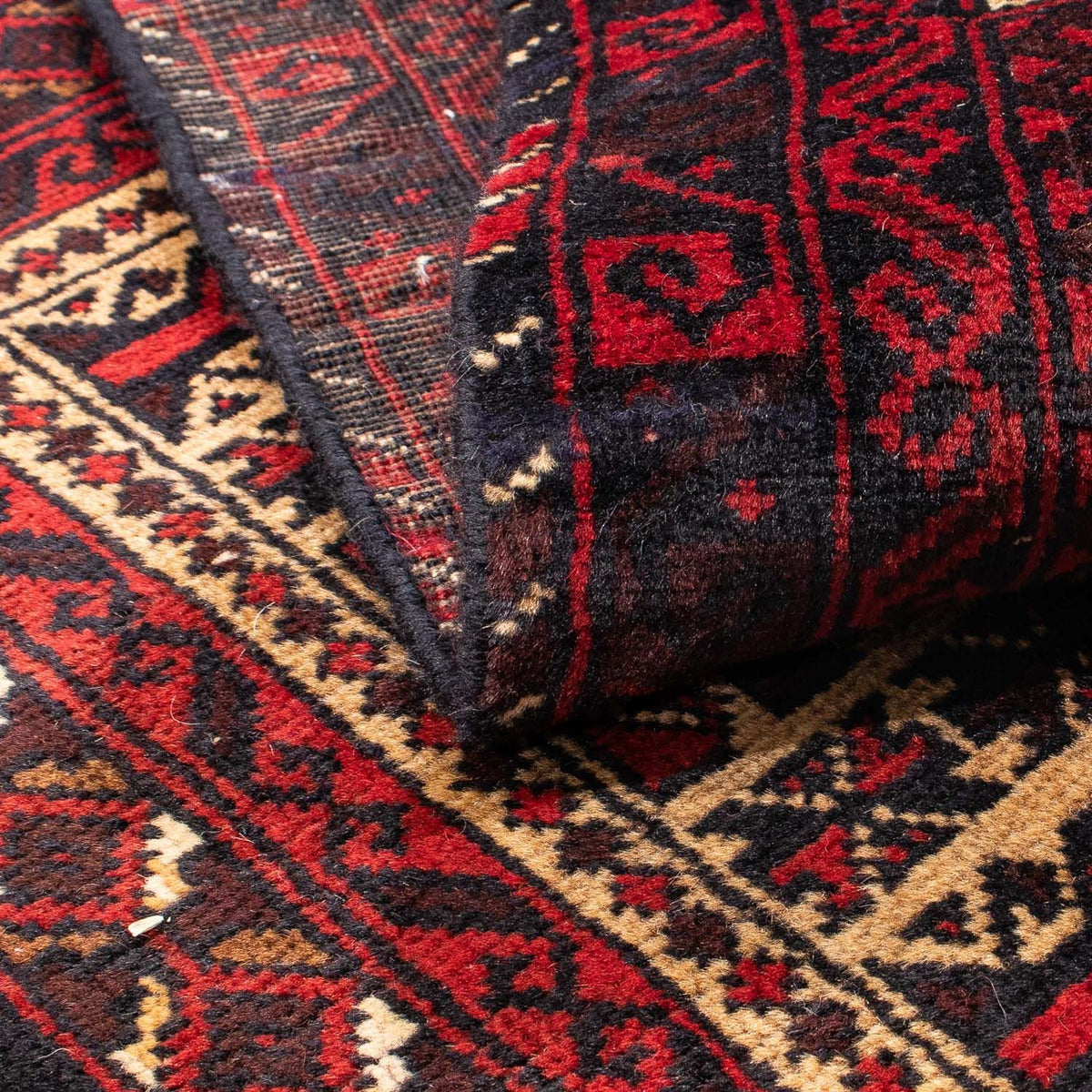 Tappeto Belutsch - 126 x 86 cm - rosso scuro