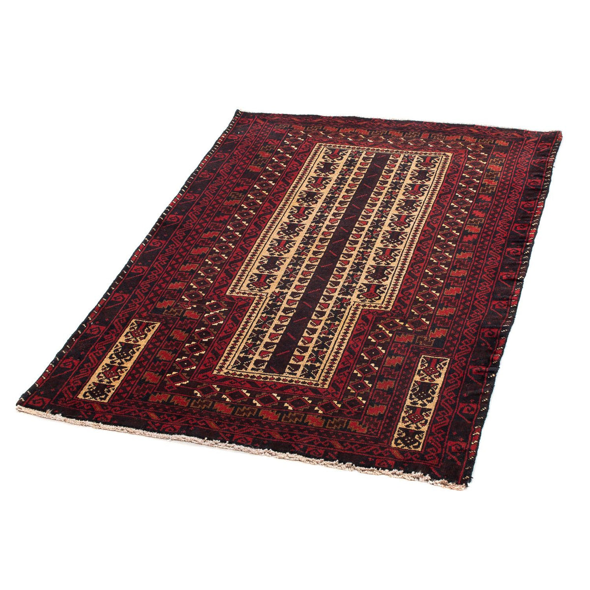 Tappeto Belutsch - 126 x 86 cm - rosso scuro