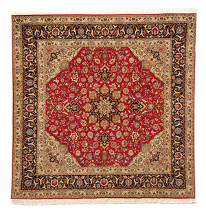 Tappeto Persero - Tabriz - Reale quadrato  - 203 x 203 cm - rosso