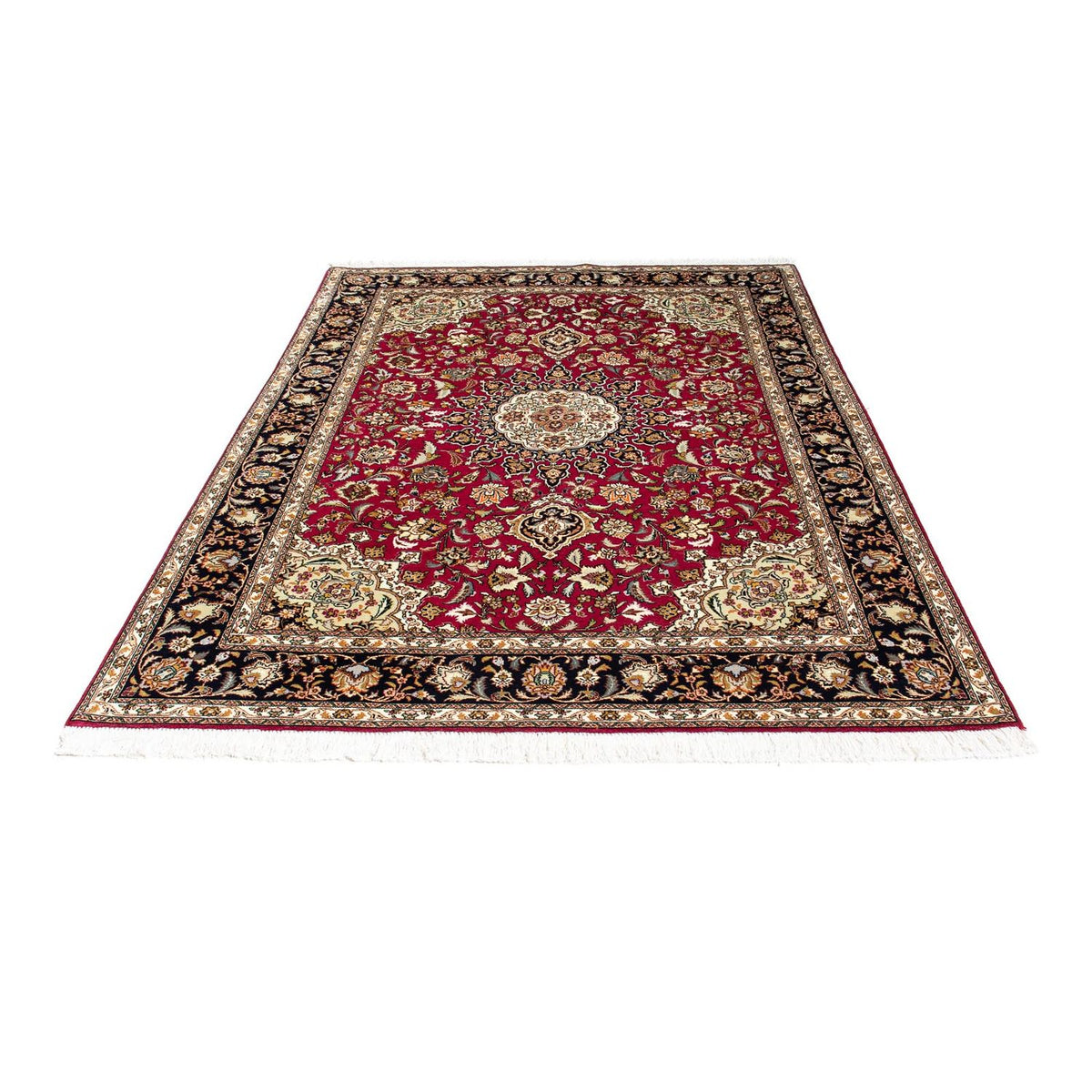 Tappeto Persero - Tabriz - Reale - 213 x 152 cm - rosso scuro