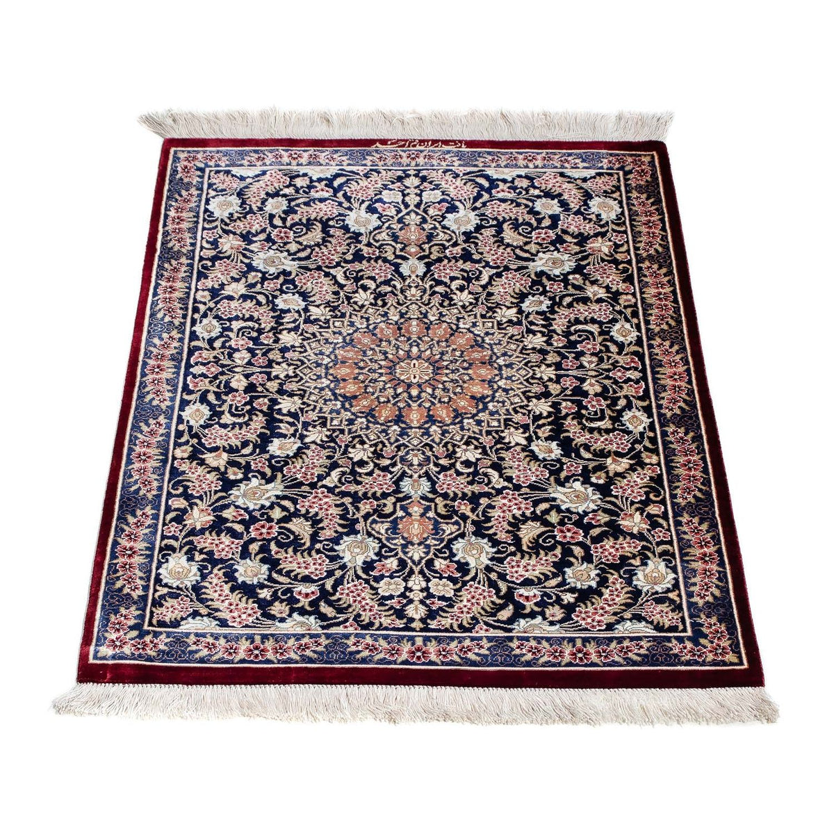 Tappeto Persero - Ghom - 82 x 57 cm - rosso scuro