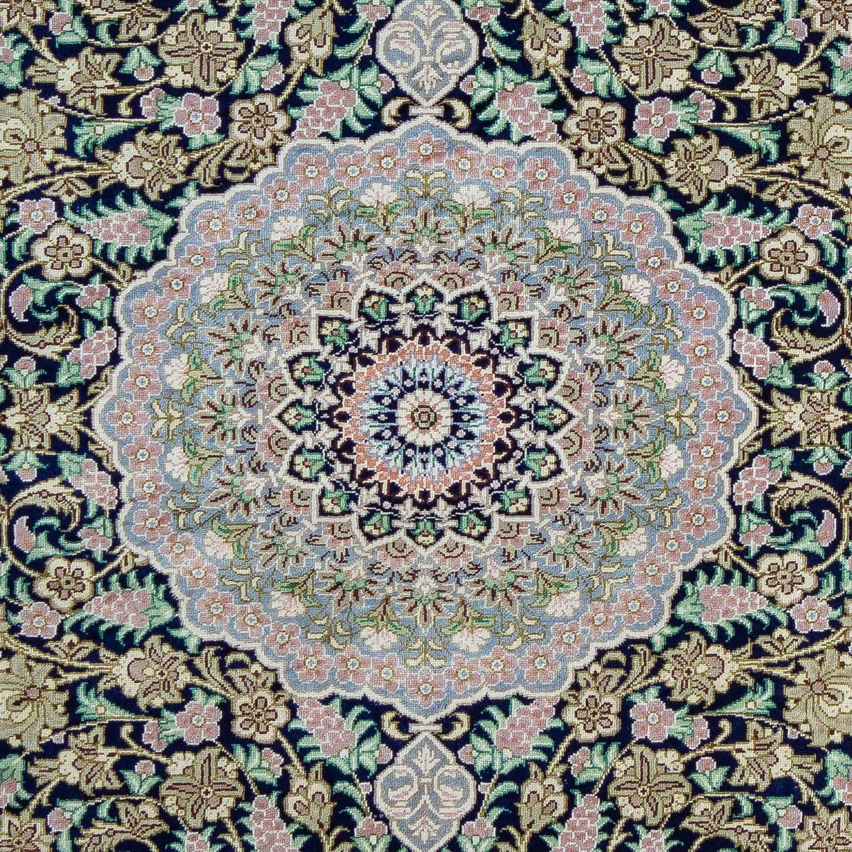 Tappeto Persero - Ghom - 88 x 63 cm - blu scuro