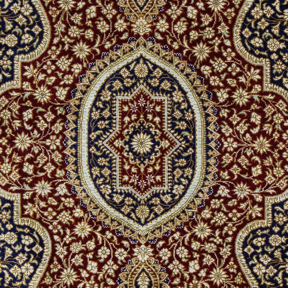 Tappeto Persero - Ghom - 93 x 60 cm - blu scuro