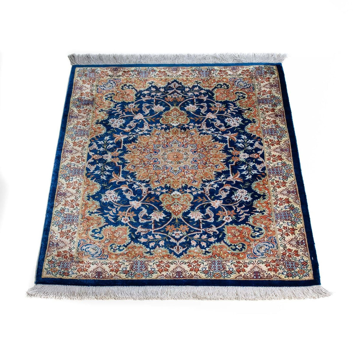 Tappeto Persero - Ghom - 78 x 55 cm - blu scuro