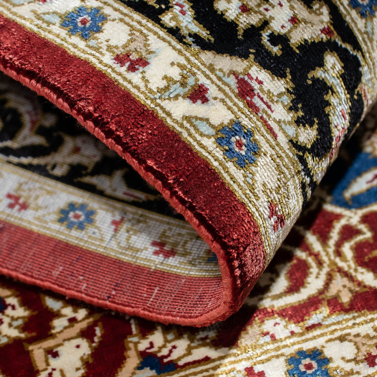 Tappeto Persero - Ghom - 81 x 55 cm - rosso scuro