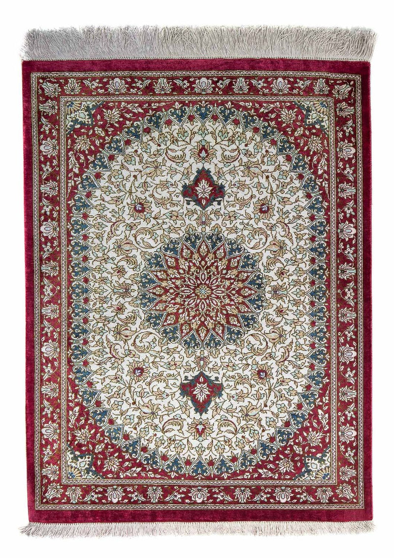 Tappeto Persero - Ghom - 78 x 60 cm - rosso scuro