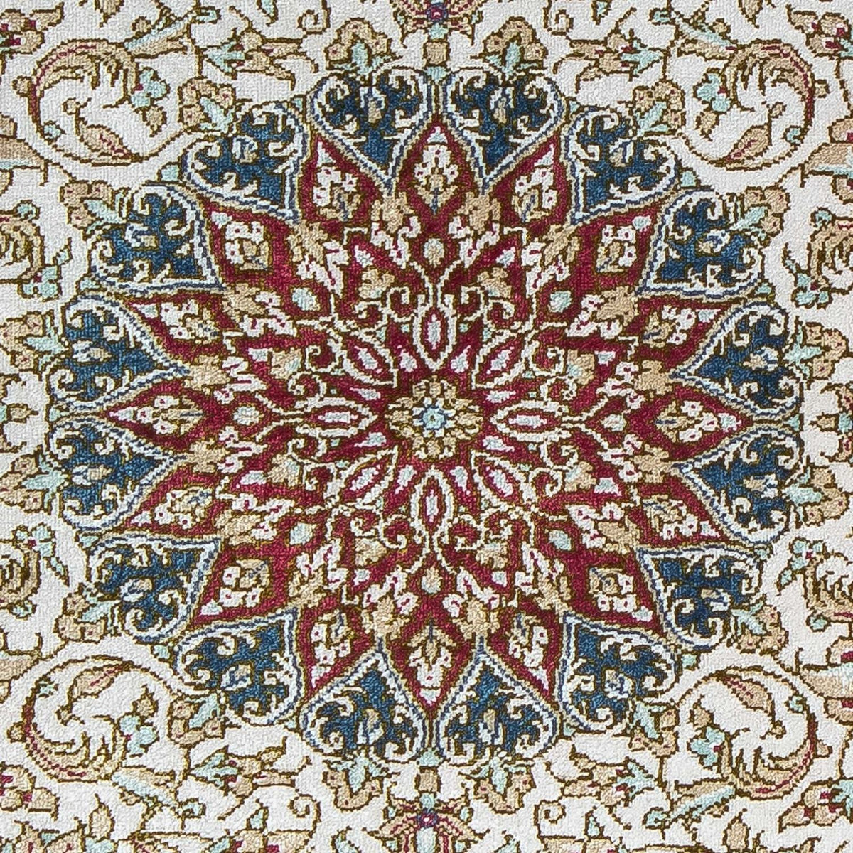 Tappeto Persero - Ghom - 78 x 60 cm - rosso scuro