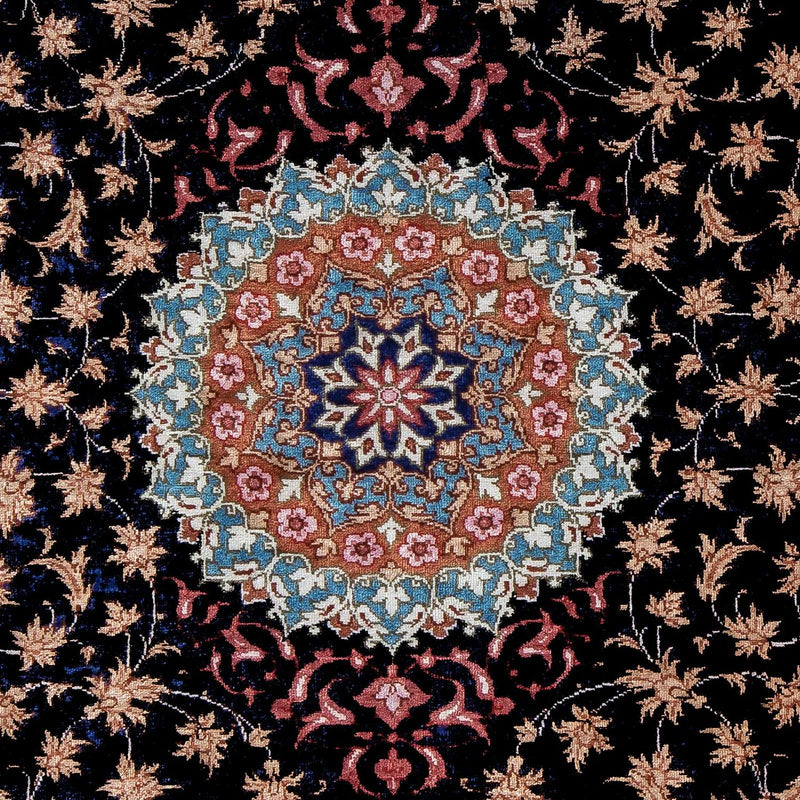 Tappeto Persero - Ghom - 80 x 55 cm - blu scuro