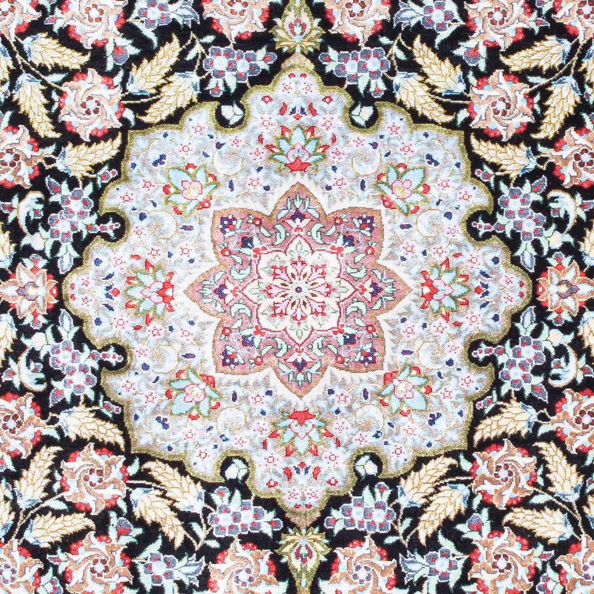 Tappeto Persero - Ghom - 124 x 79 cm - blu scuro