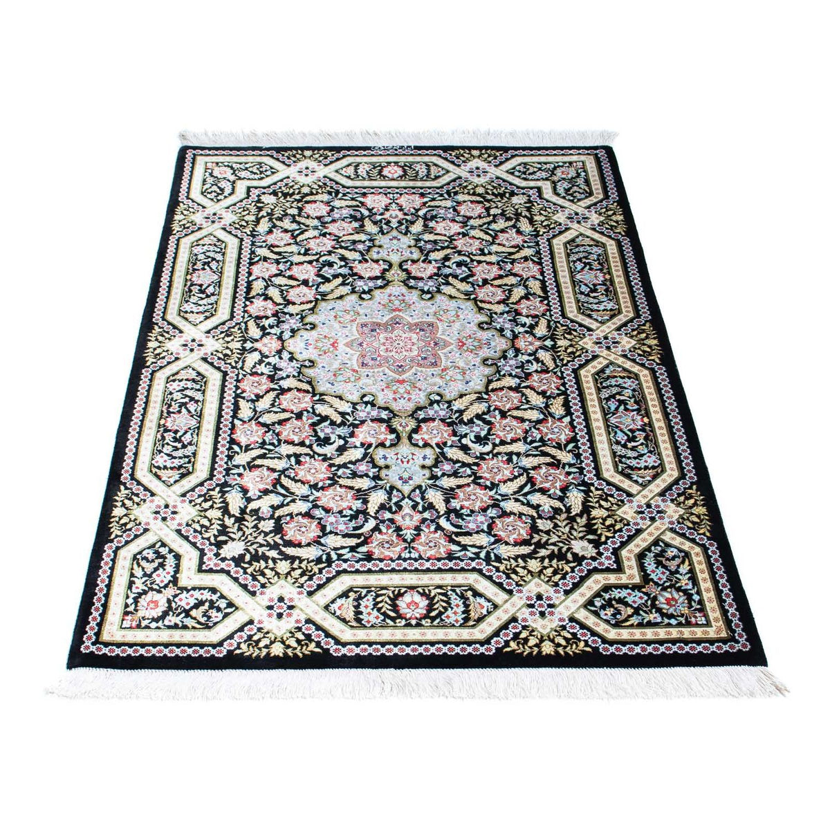 Tappeto Persero - Ghom - 124 x 79 cm - blu scuro
