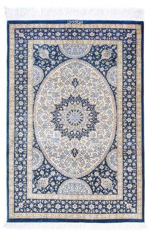 Tappeto Persero - Ghom - 111 x 73 cm - blu