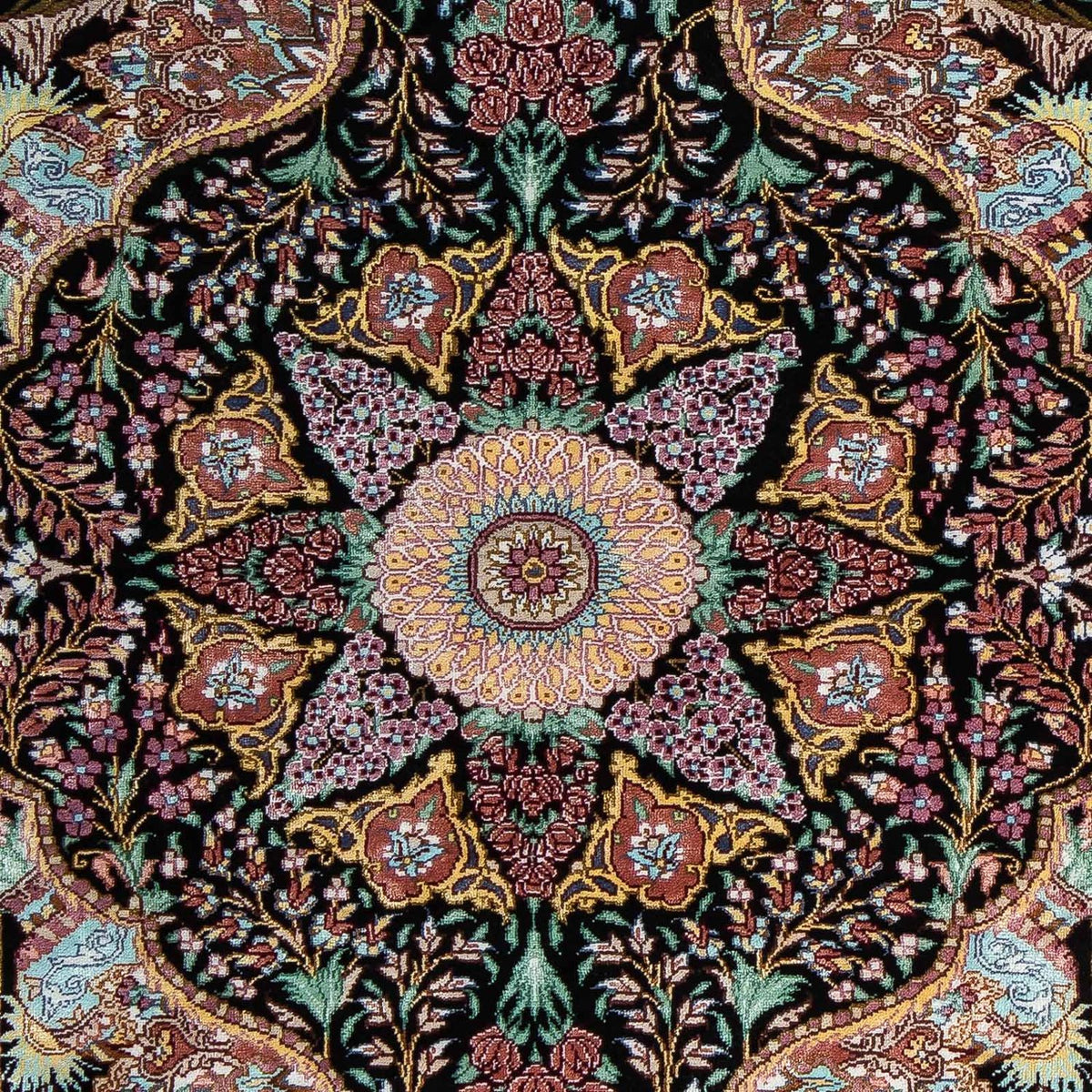 Tappeto Persero - Ghom - 85 x 61 cm - blu scuro