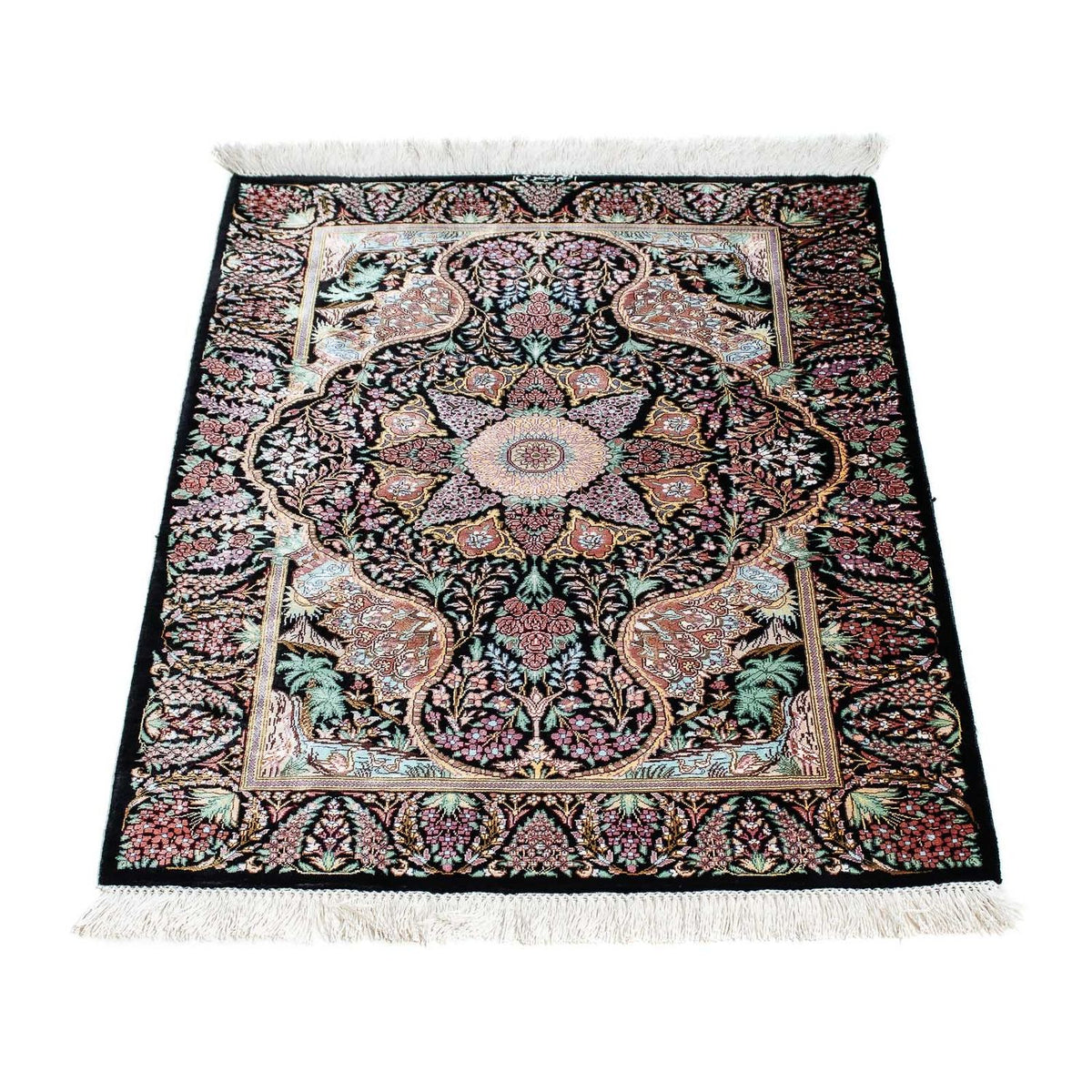 Tappeto Persero - Ghom - 85 x 61 cm - blu scuro