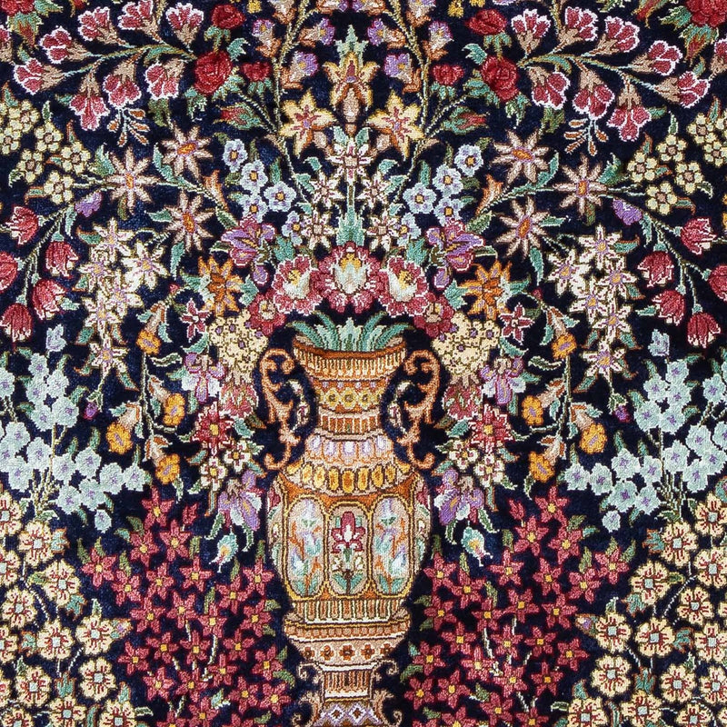 Tappeto Persero - Ghom - 96 x 57 cm - blu scuro