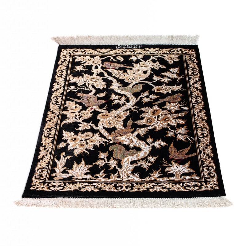Tappeto Persero - Ghom - 87 x 57 cm - blu scuro