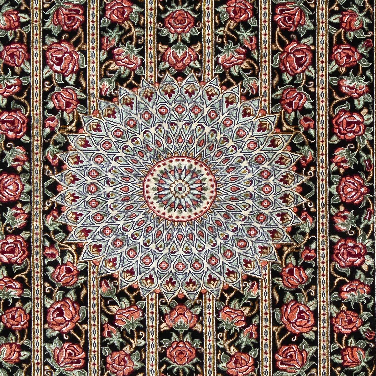 Tappeto Persero - Ghom - 78 x 57 cm - blu scuro