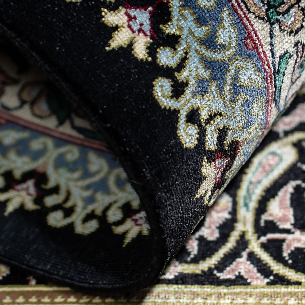 Tappeto Persero - Ghom - 94 x 58 cm - blu scuro