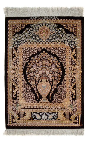 Tappeto Persero - Ghom - 90 x 61 cm - blu scuro