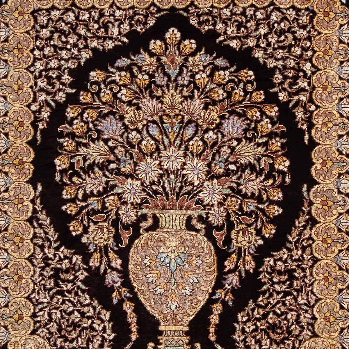 Tappeto Persero - Ghom - 90 x 61 cm - blu scuro