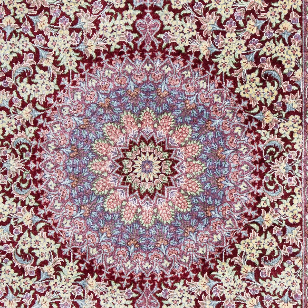 Tappeto Persero - Ghom - 101 x 59 cm - rosso scuro