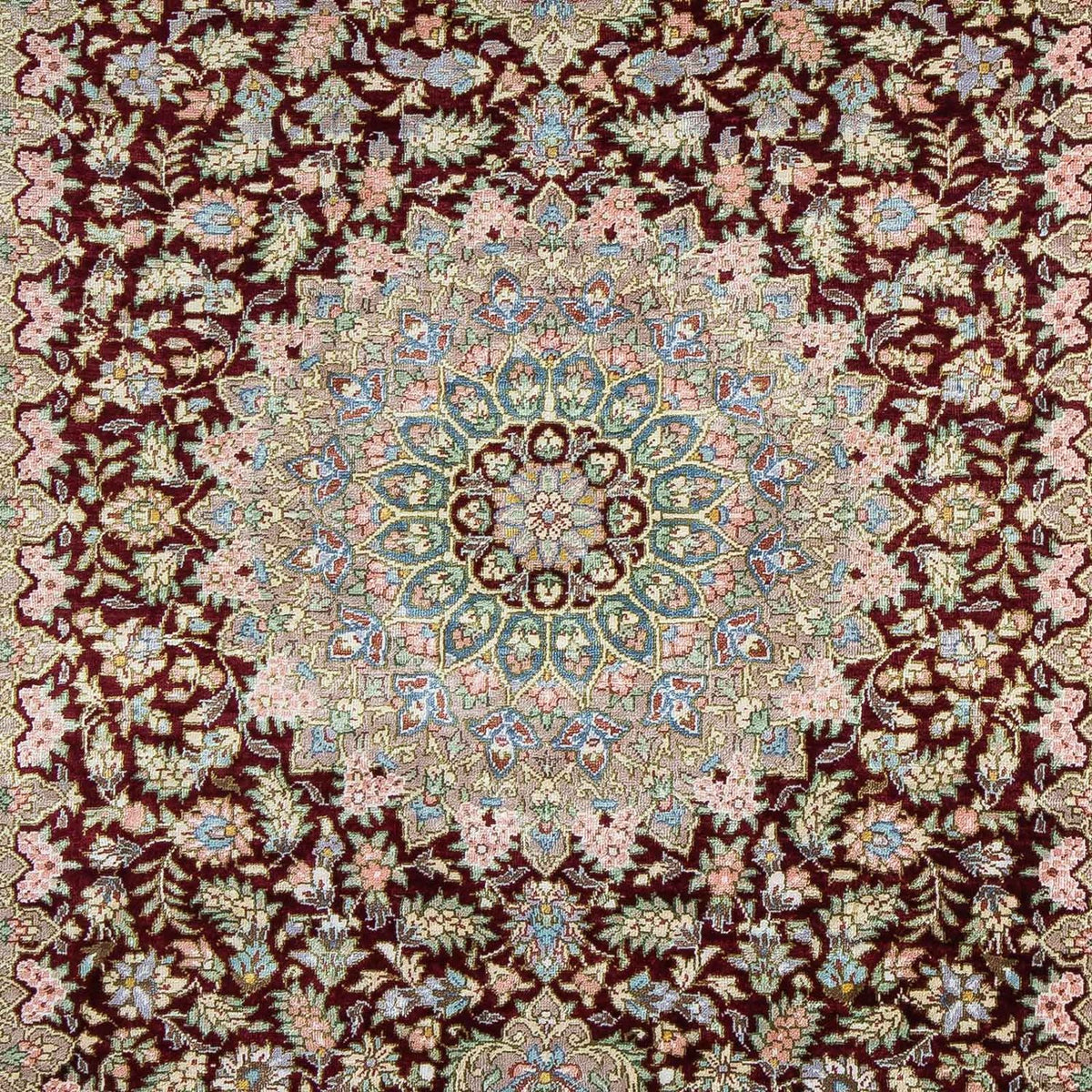 Tappeto Persero - Ghom - 88 x 57 cm - rosso scuro