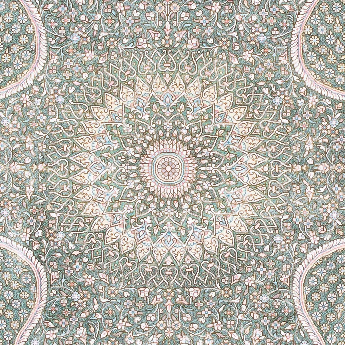 Tappeto Persero - Ghom - 120 x 83 cm - grigio chiaro