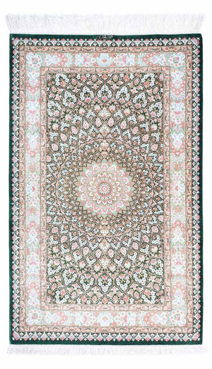 Tappeto Persero - Ghom - 128 x 83 cm - verde
