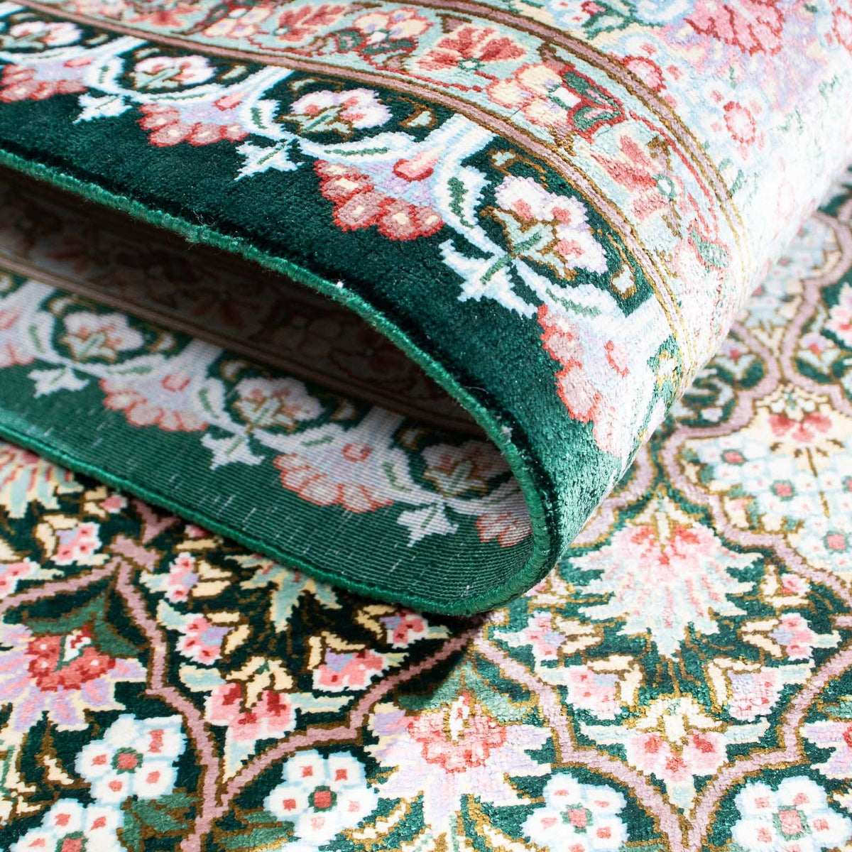 Tappeto Persero - Ghom - 128 x 83 cm - verde