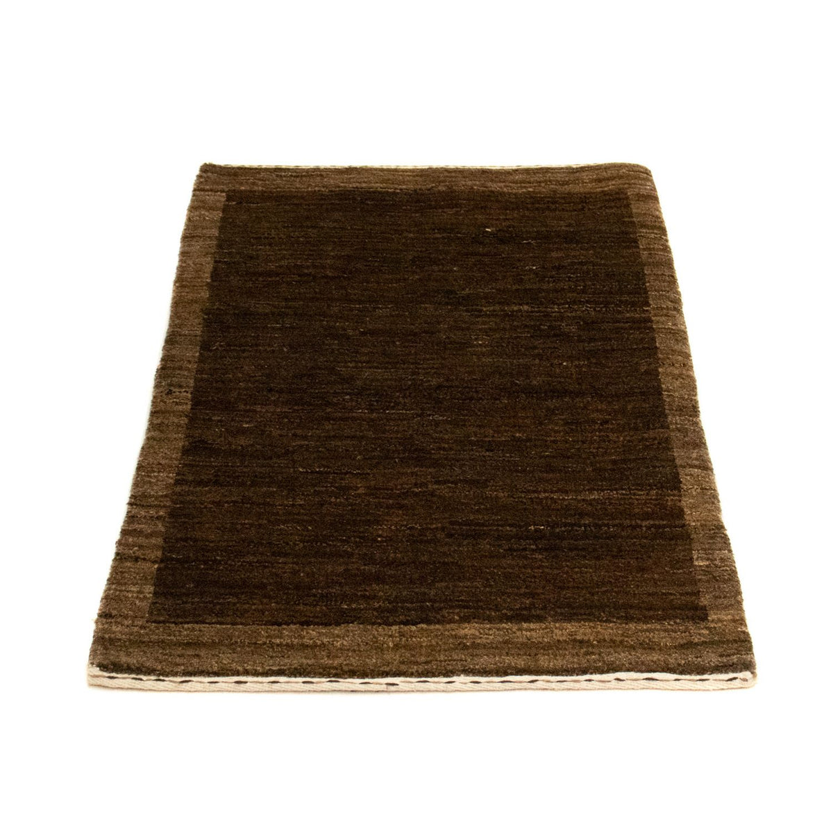 Tappeto Gabbeh - Indus - 88 x 58 cm - marrone scuro