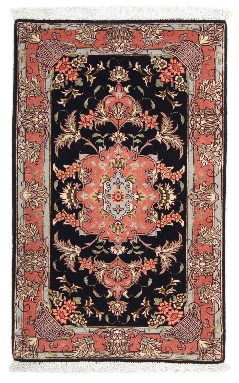 Tappeto Persero - Tabriz - Reale - 90 x 60 cm - blu scuro
