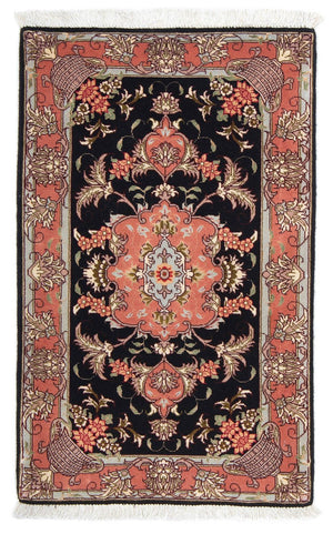 Tappeto Persero - Tabriz - Reale - 90 x 60 cm - blu scuro