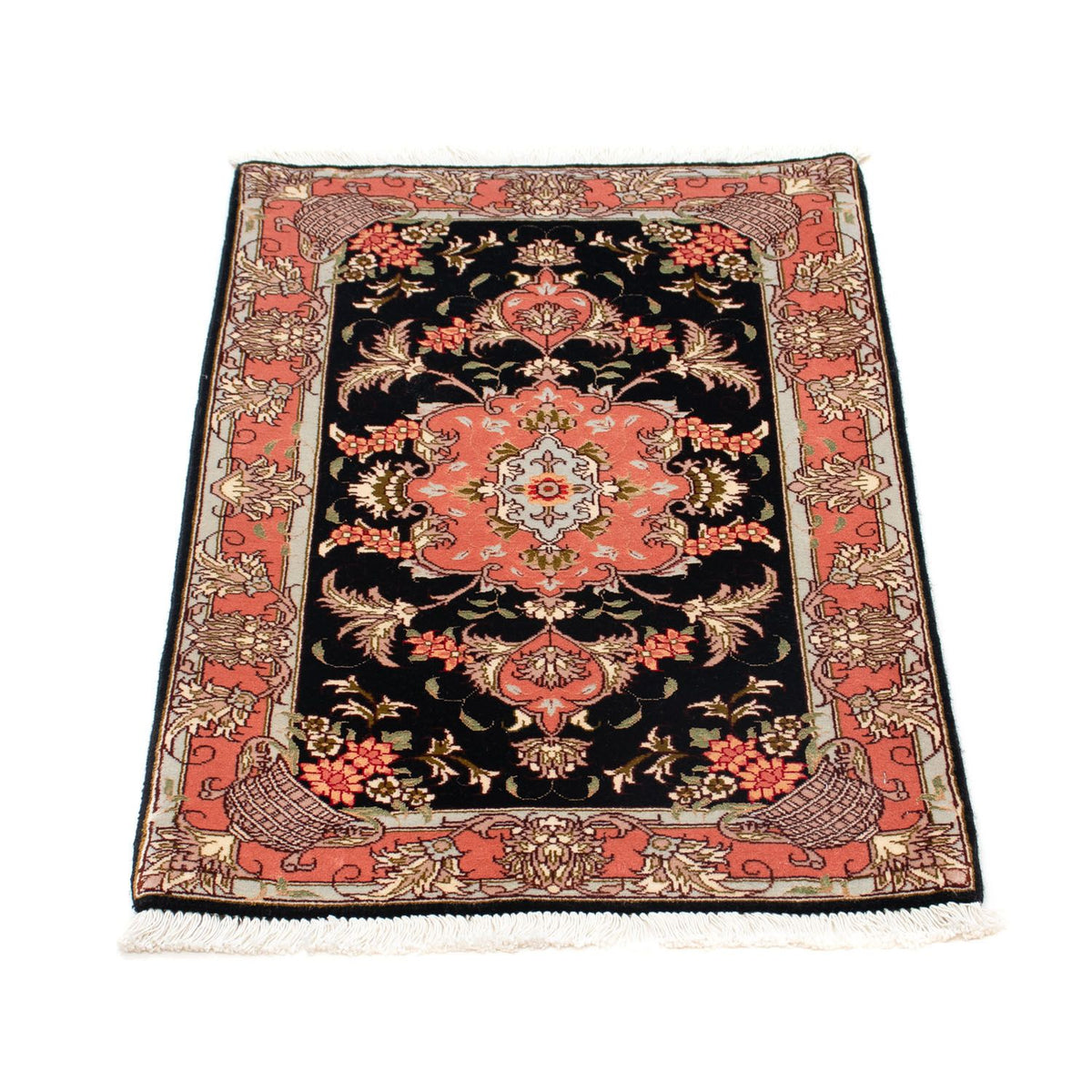 Tappeto Persero - Tabriz - Reale - 90 x 60 cm - blu scuro