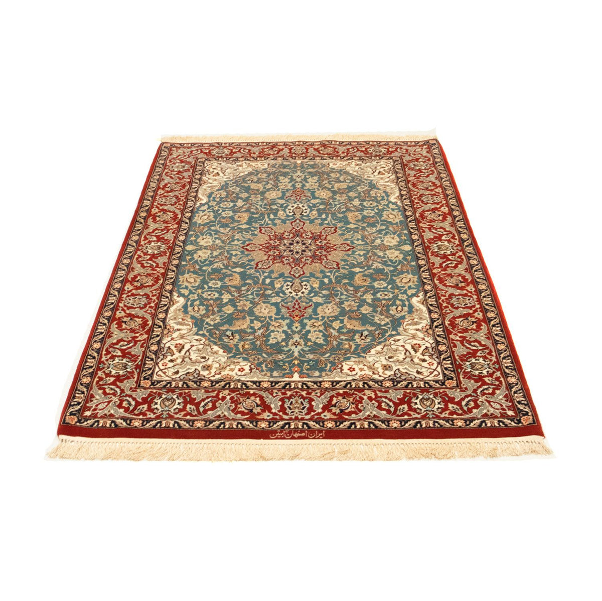Tappeto Persero - Isfahan - Premio - 162 x 106 cm - rosso