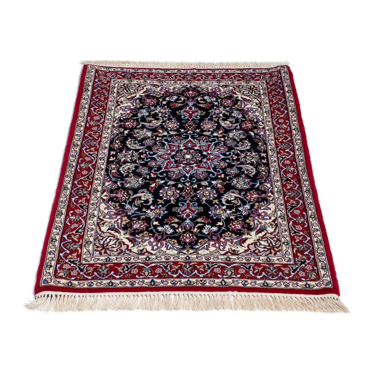 Tappeto Persero - Isfahan - Premio - 108 x 72 cm - rosso scuro