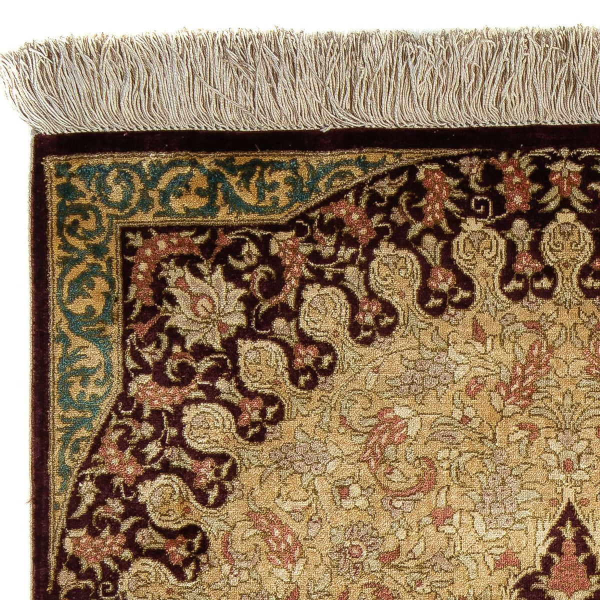 Tappeto Persero - Ghom - 90 x 59 cm - marrone
