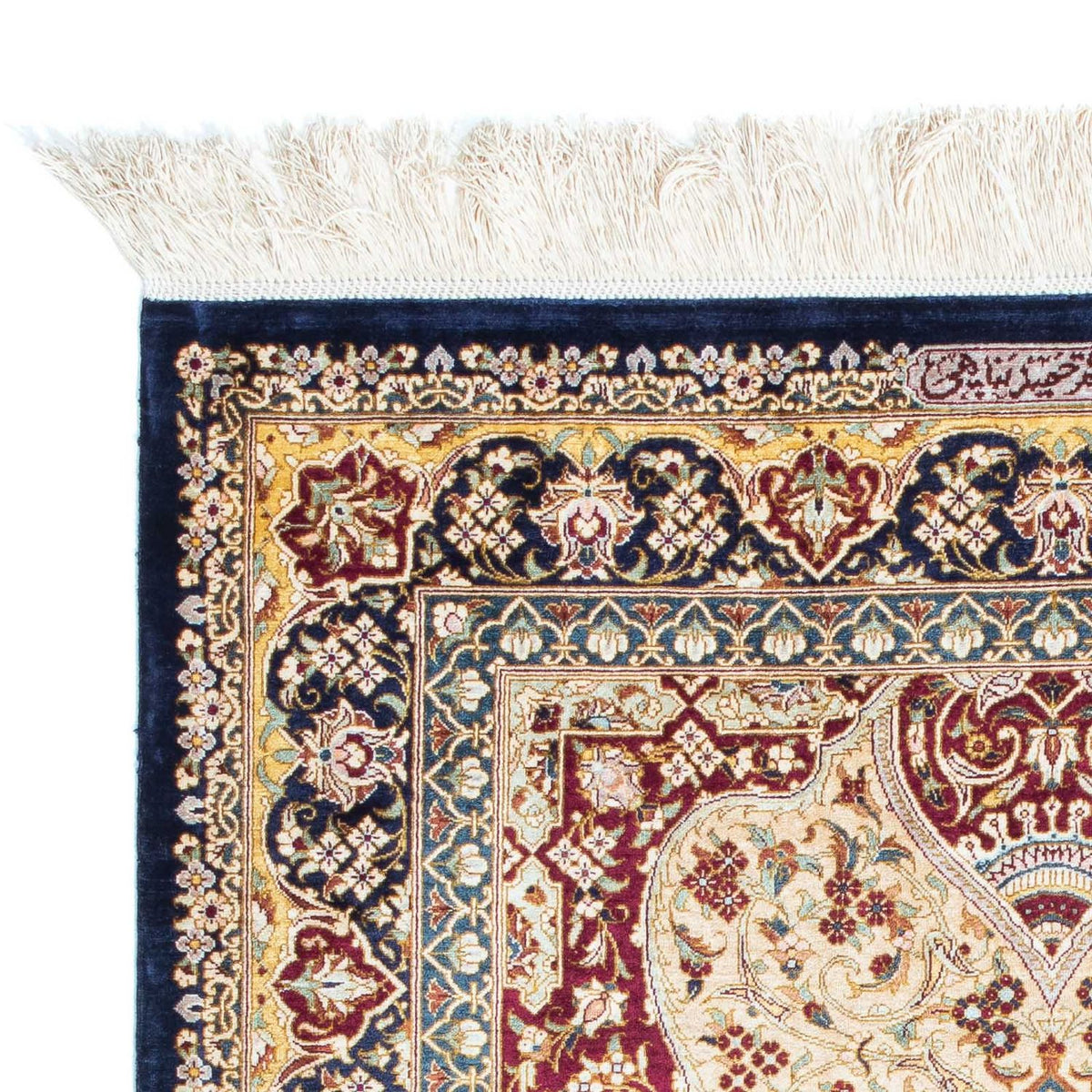Tappeto Persero - Ghom - 123 x 77 cm - blu scuro